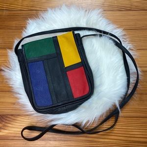 Vintage Color-block Crossbody